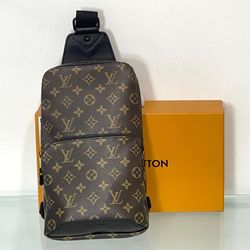  Louis Vuitton Avenue Sling Bag in Monogram Macassar canvas