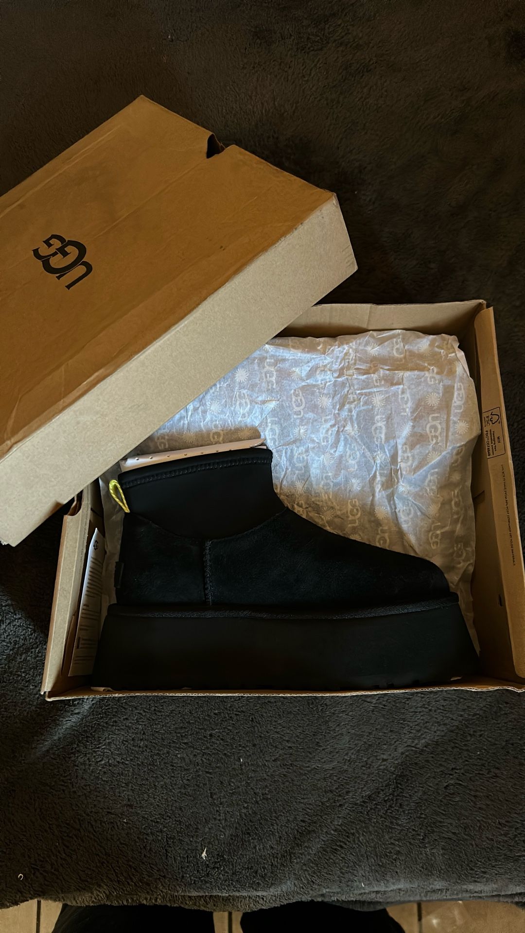 UGG Classic Mini Dipper Black Suede Women’s Boots