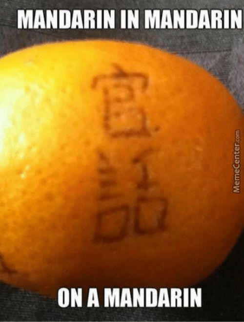 Mandarin on a mandarin