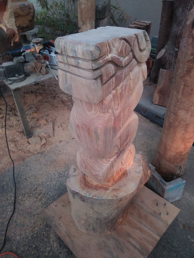 Carved Mayan Dragon Tiki Mailbox