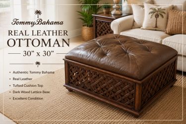 Tommy Bahama by Lexington leather ottoman