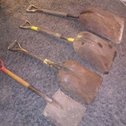 LARGE TO SMALL STEEL COAL SHOVELS FOR SALE CHEAP
