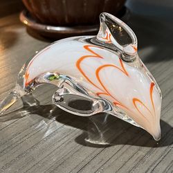 Glass Dolphin Figurine