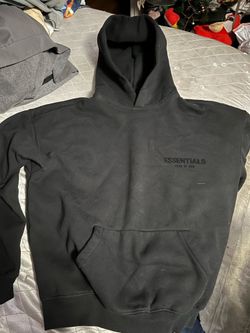 XS size black essentials hoodie