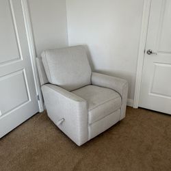 Light Gray Swivel Recliner