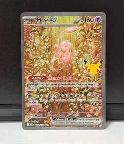 🔥 Mew ex 152/128 - Special Illustration Rare - 30th Celebration NM/M 🔥