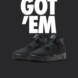 Jordan 4 Black Cats 2025 Size 10