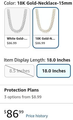 18k gold - necklace 15mm