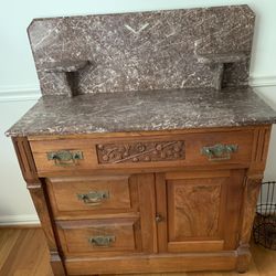 Antique, Marble Topped Dry Sink