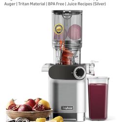 Anybear 200W Masticating Slow Juicer - 4.3" Large Feed Chute for Whole Fruits