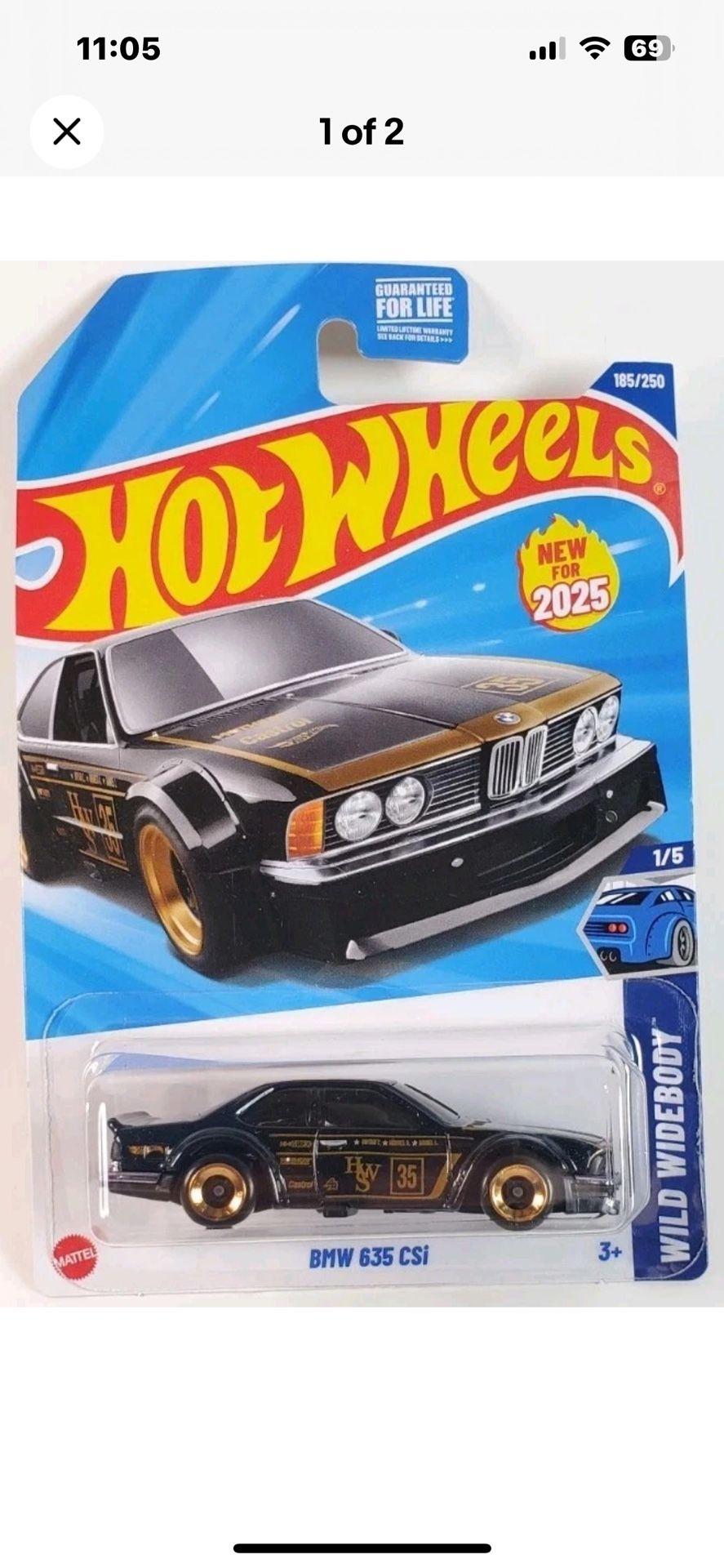 2025 Hot Wheels Wild Widebody Bmw635 CSI