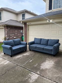 Blue Sofa Set. Inquire For Possible Delivery!