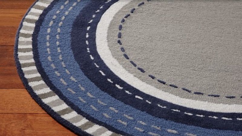 POTTERY BARN 5' ROUND WOOL RUG