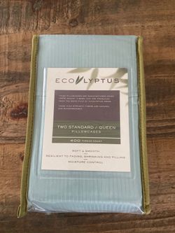 (2) 400 Thread Count Ecolyptus Standard Pillowcases