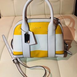 Coach crossbody purse ( white & yellow)