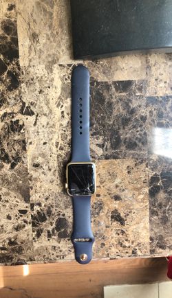 Apple Watch 42mm Case 7000 series space grey aluminium Ion-X Glass Retina display Composite black Charging cable (no charger)