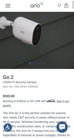 Arlo Go 2 Camera Wireless LTE