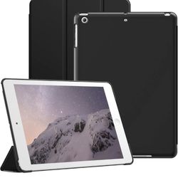 JETech Case for iPad Air 1 9.7 Inch (2013 Model, 1st Generation), Protective Hard Back Shell Soft-Touch Tablet Stand Cover, Auto Wake/Sleep (Black)