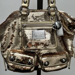 NWT - COACH POPPY SEQUINS SPOTLIGHT GOLD 15383