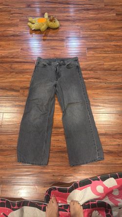size 10 wide leg black jeans