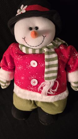Christmas Plush Pop Up SNOWMAN 15" Distributed By Shopko Stores NWT 