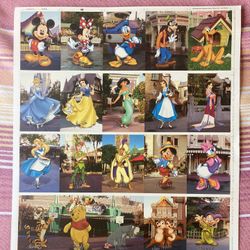 Walt Disney signature series trading cards full sheet