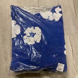 Large Blue Denim Tears Hoodie