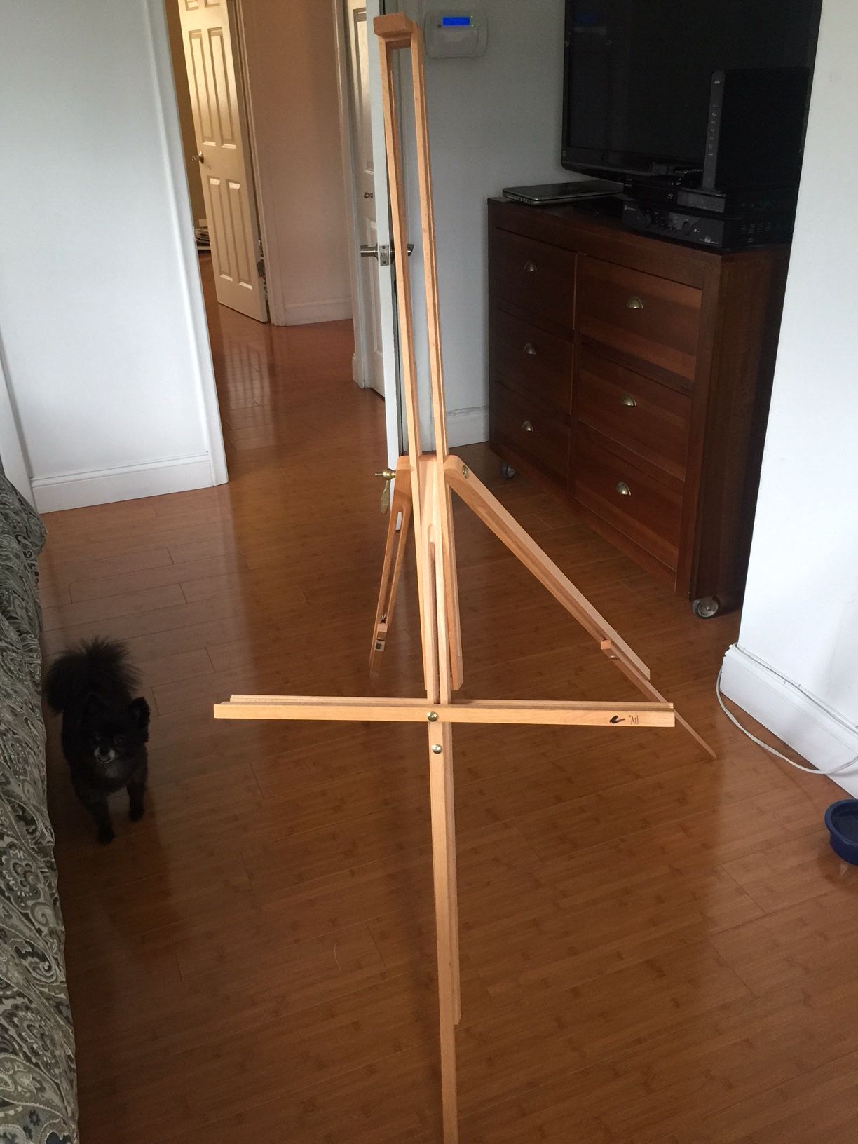 Wooden Tripod Easel - Adjustable with Case - Used