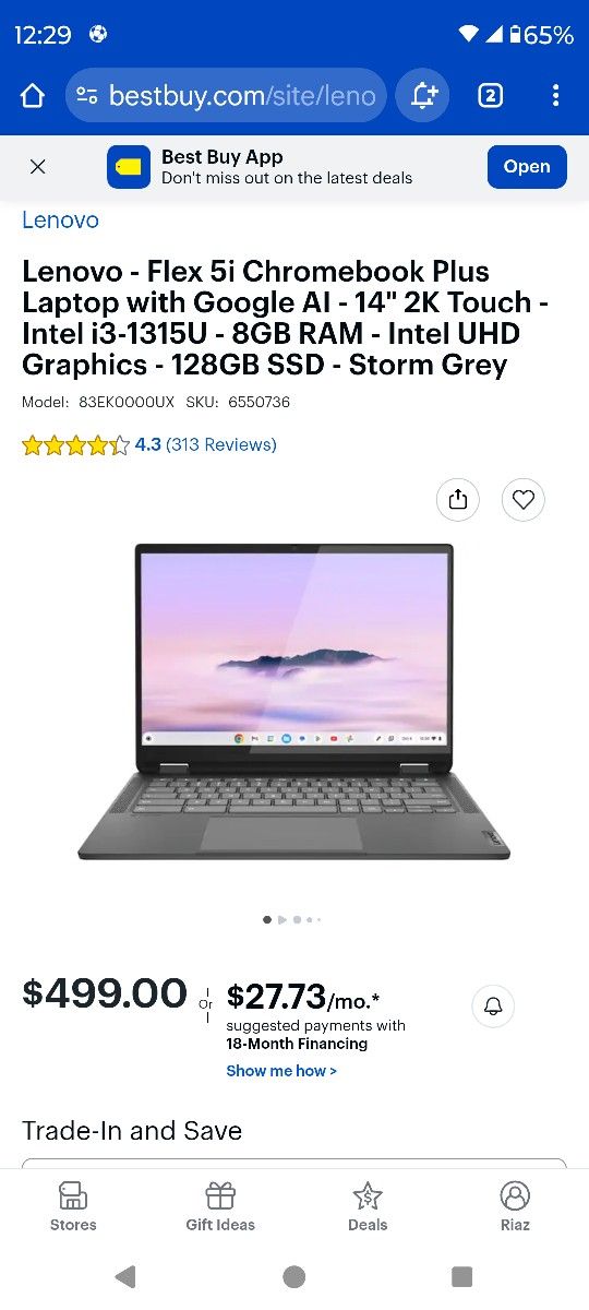 Lenovo -Flex 5i Chromebook