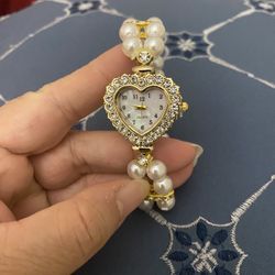 Pearl Heart ❤️ Wrist Watch 