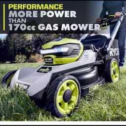 Lawn Mover Ryoby 40volt Self Propelled performance 170cc 