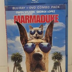 $5 BLU RAY MOVIE. MARMADUKE. BLU RAY / DVD ONLY. NO DIGITAL. $5 OR TRADE FOR A MOVIE TITLE I DO NOT ALREADY OWN.