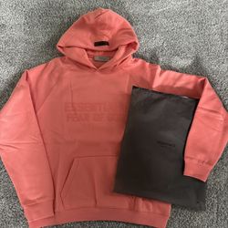 Coral Essentials Fear of God Hoodie