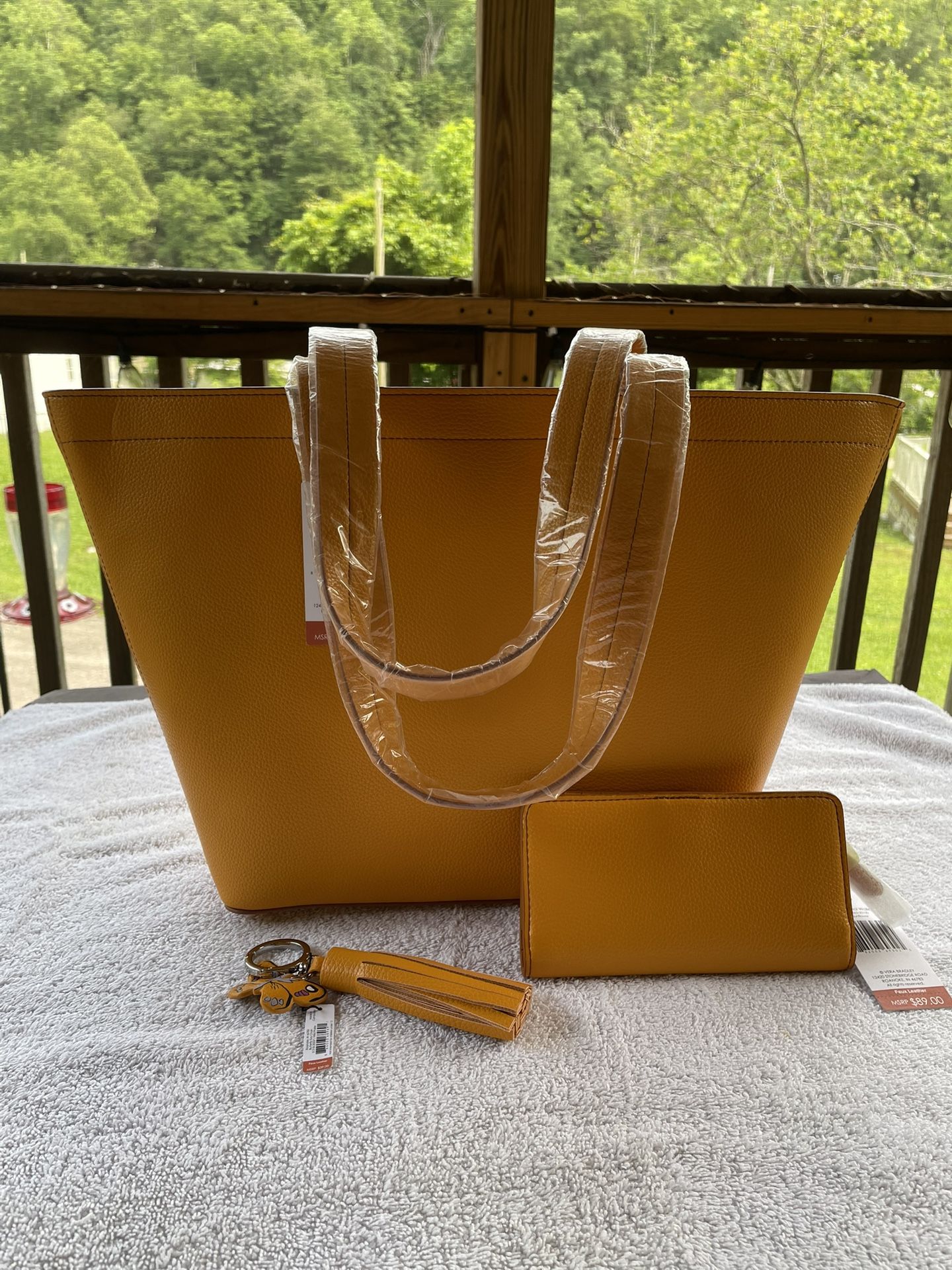 Vera bradley faux Leather Tote Bundle