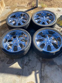 Set of 4 Rims….24 ‘s MAKE OFFER!!!6 lugs