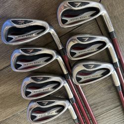 GOLF IRON SET Tommy Armour ROYAL SCOT 5-PW+SW Stiff Graphite Shaft