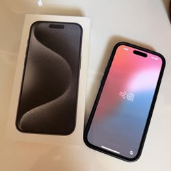 iPhone 15 Pro 256GB Black Titanium – Excellent Condition