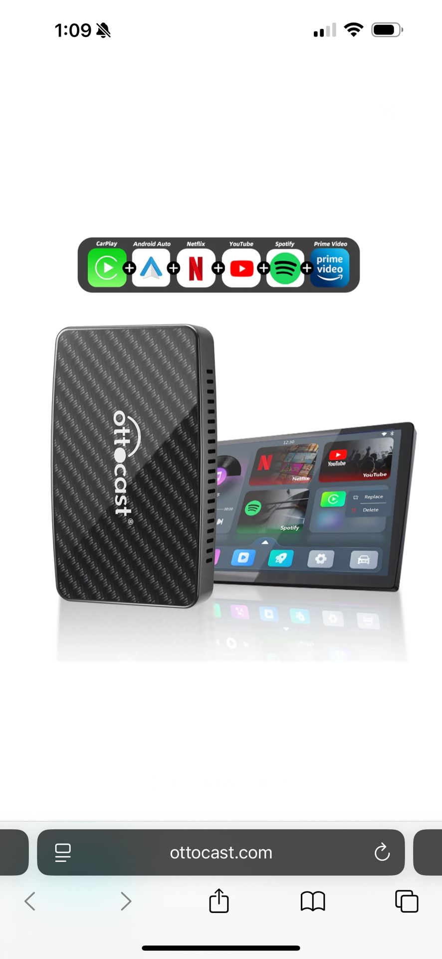 Play2Video Pro Wireless CarPlay/ Android Auto All-in-one Adapter
