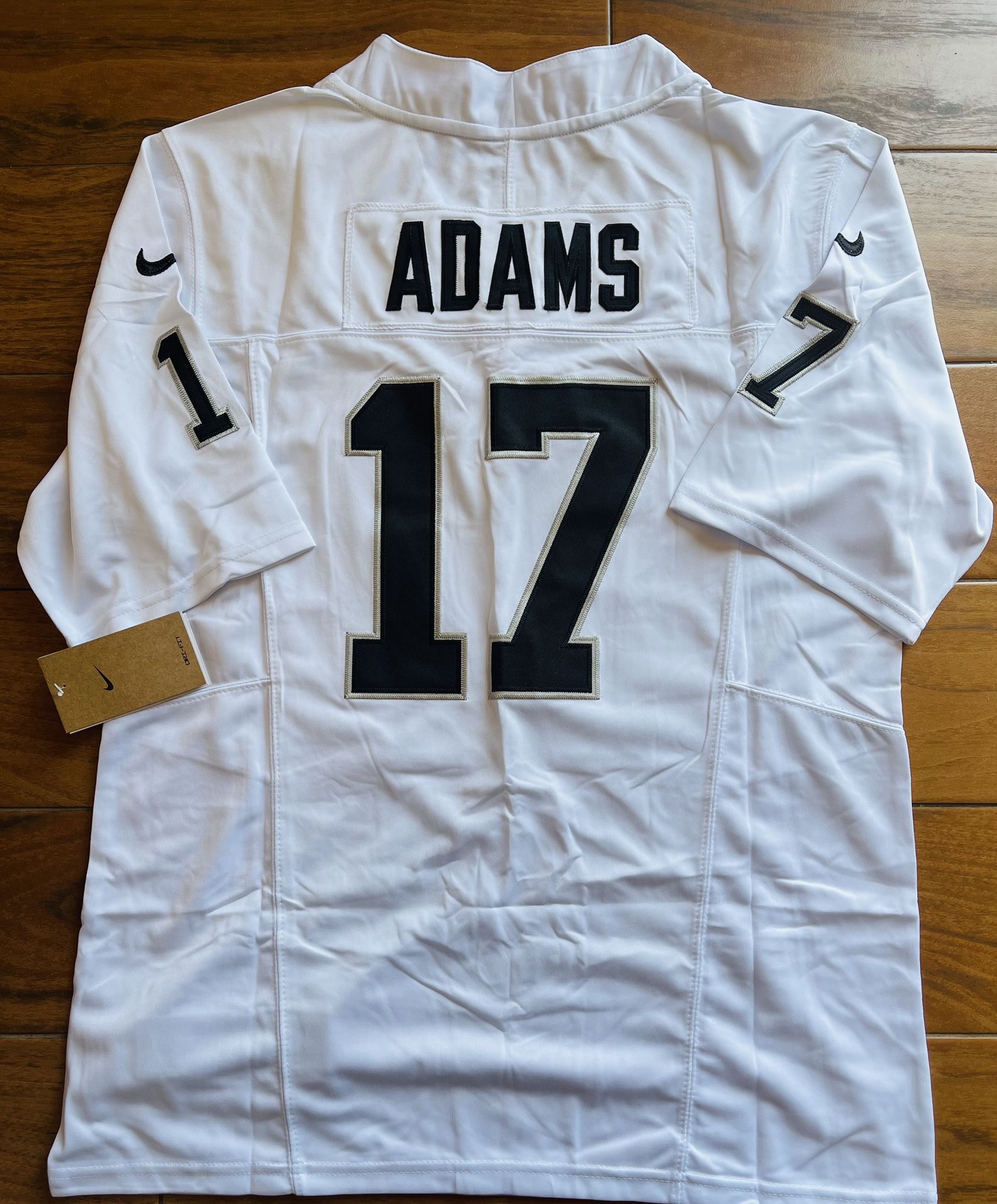 Raiders Adams black White Away jersey mens M L XXL XXXL 2X 3X