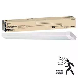 4 ft 3600 Lumen Motion Sensor LED Ceiling Garage Laundry Shop Light Bright White