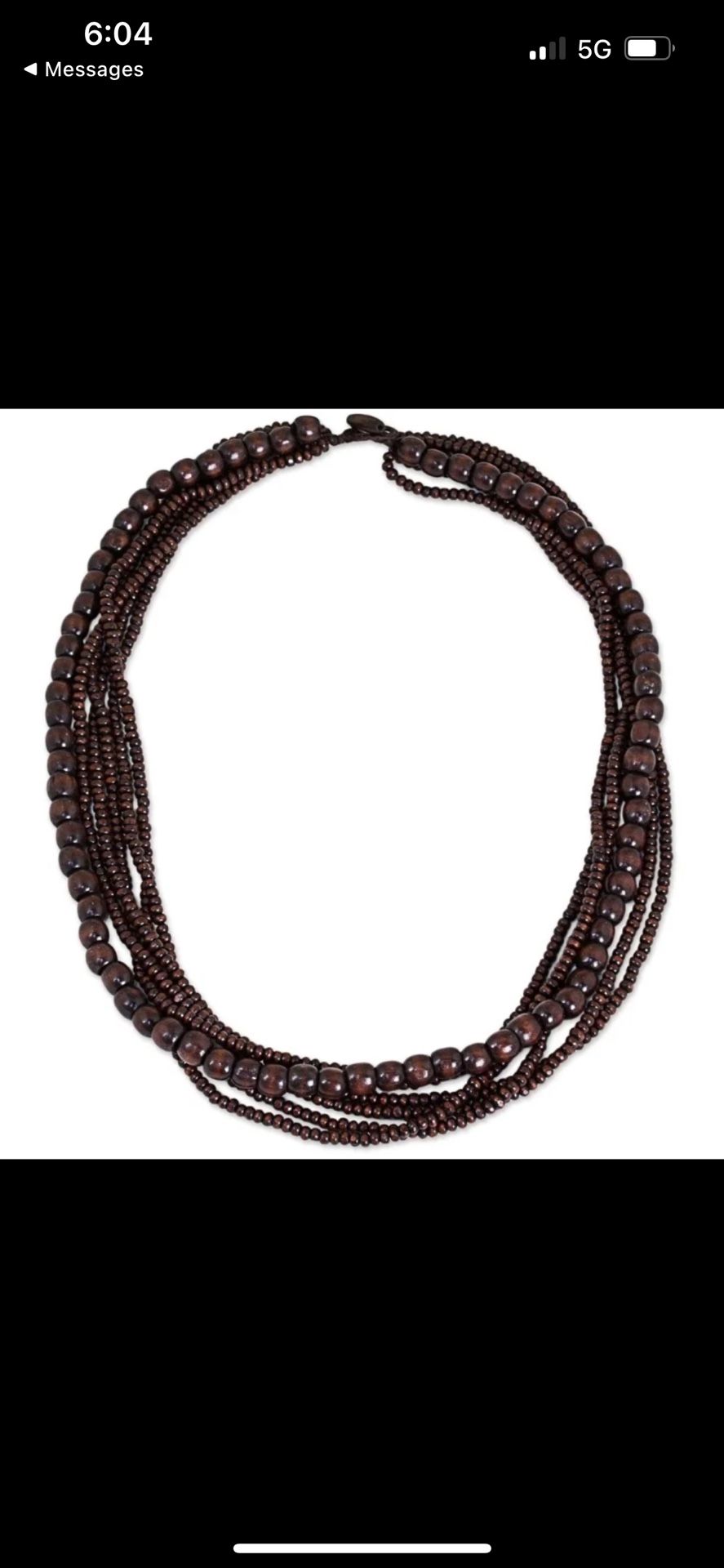Littleleaf Boxwood 'Dark Chocolate Dance' Necklace