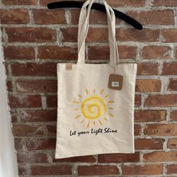 BNWT Eco let your light shine in tote bag