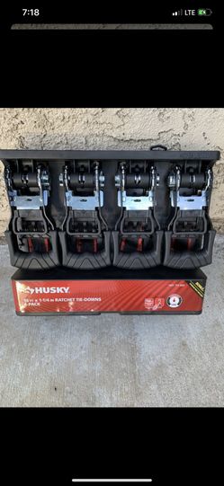 Husky 4-pack ratchet tie-downs