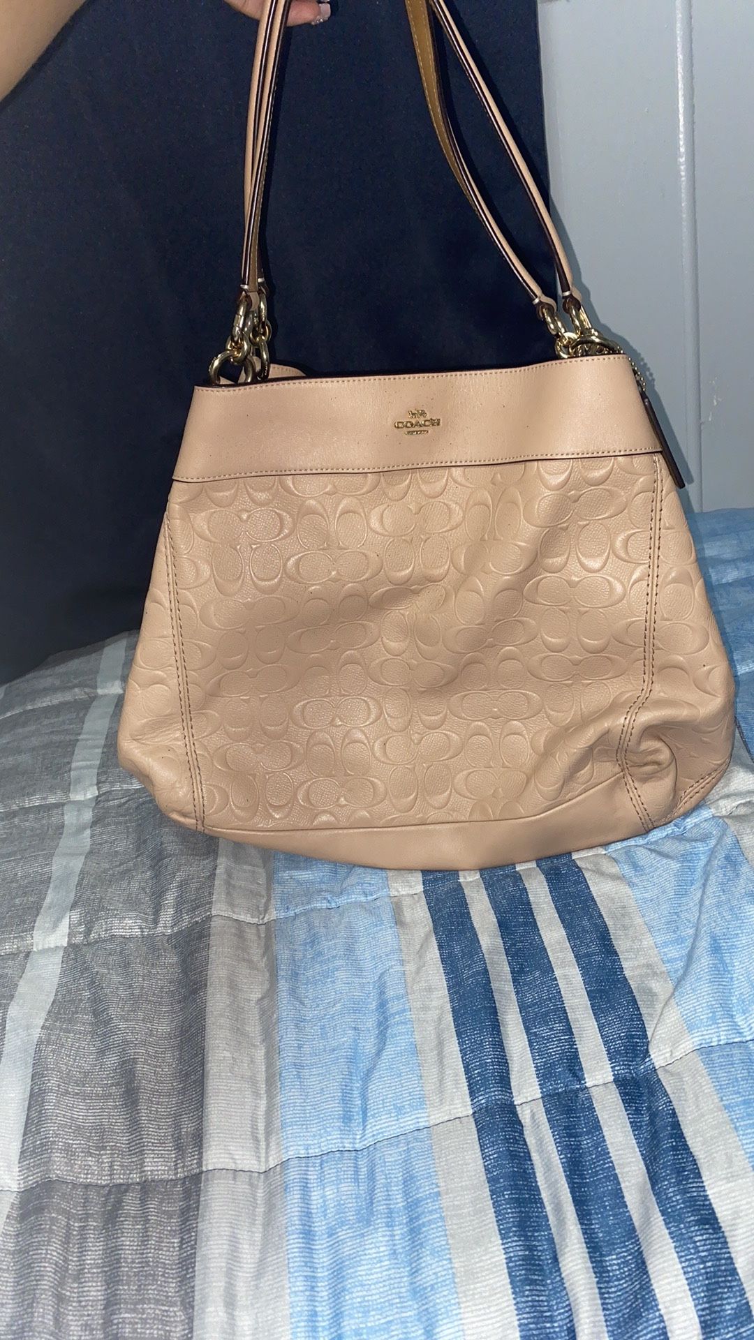 Pink Coach hobo bag