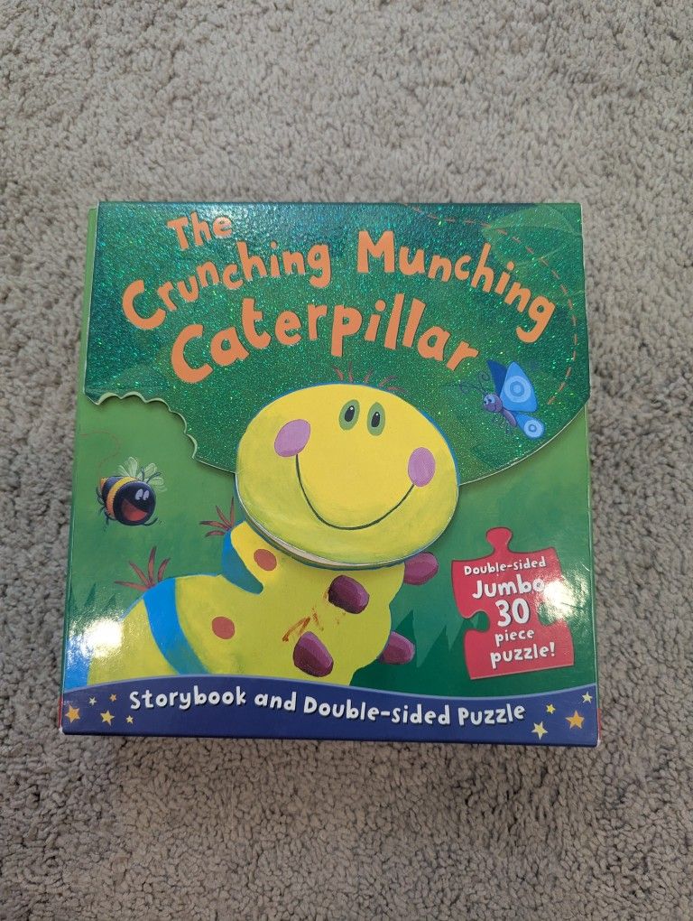 The crunching munching caterpillar book + puzzle