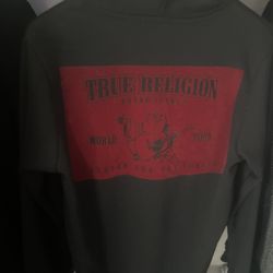 black n red true religion hoodie size small 