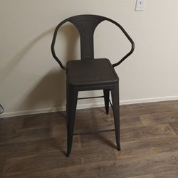Dark Bronze Brown High Chair Bar Stool 
