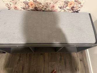 Storage Bench with Cushioned Seat