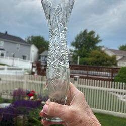 Vintage Crystal Bud Vase From Poland 
