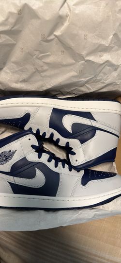 Air Jordan 1 mid  blue void/ pure platinum size 10.5